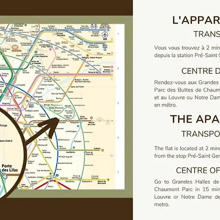 2. Appart#4Pers#Buttes Chaumont#Paris19 Apartmán